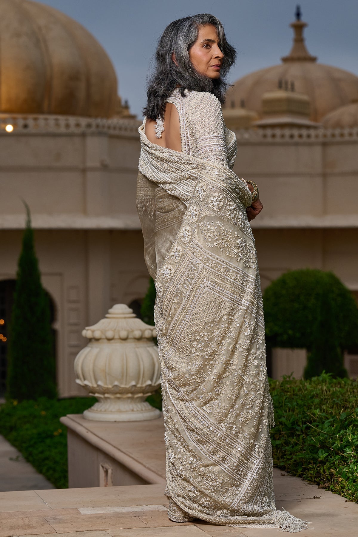 Quintessence Embellished Tissue Kanjivaram Saree