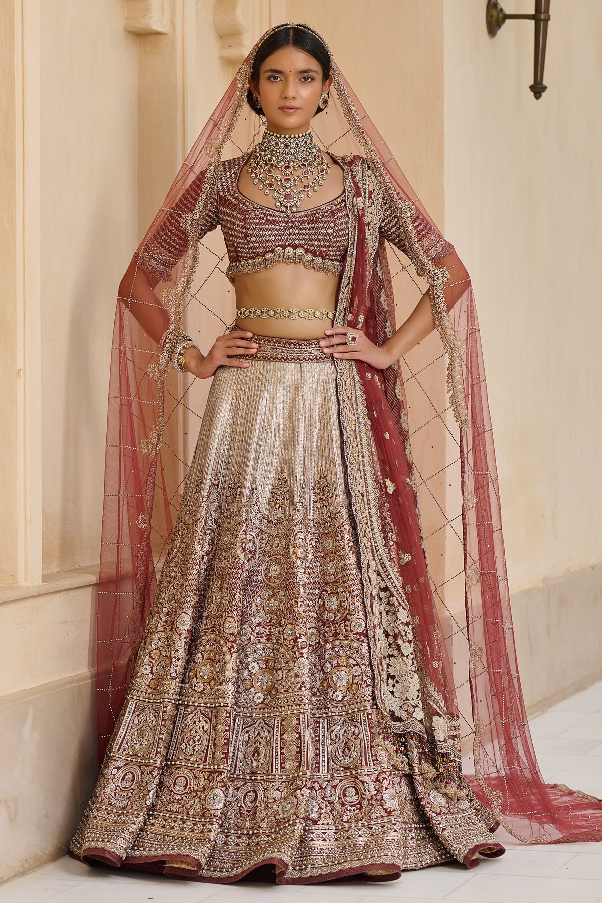 Bidri Bridal Lehenga