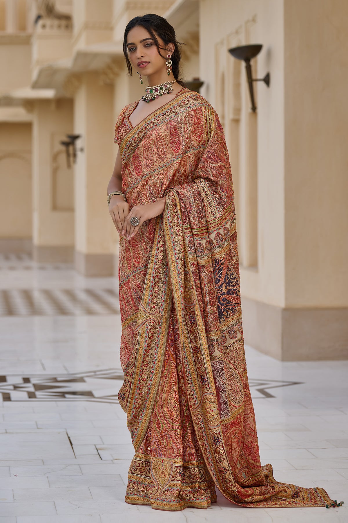 Signature Kashida Embroidered Saree