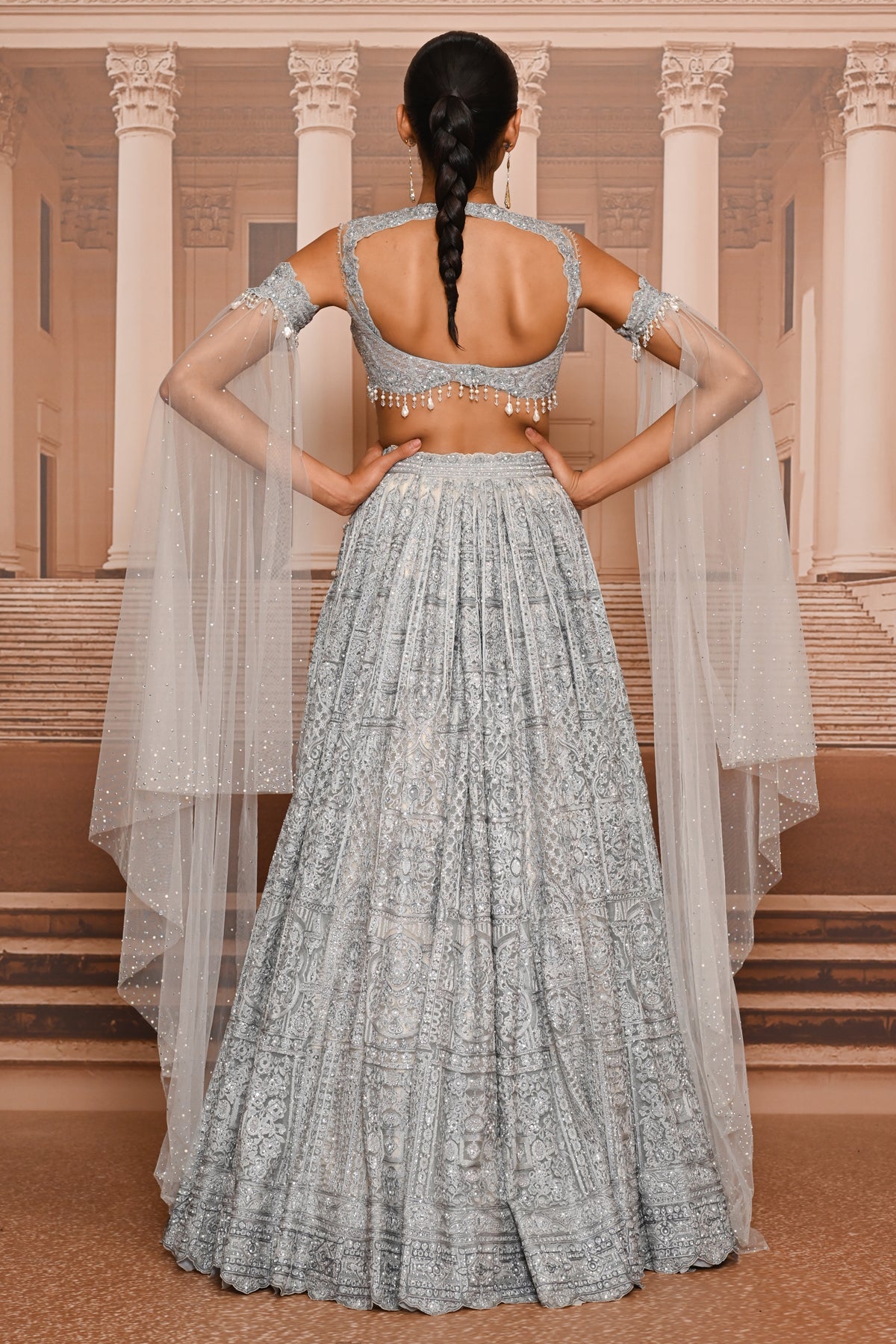 Ever Bloom Pearl Embroidered Lehenga