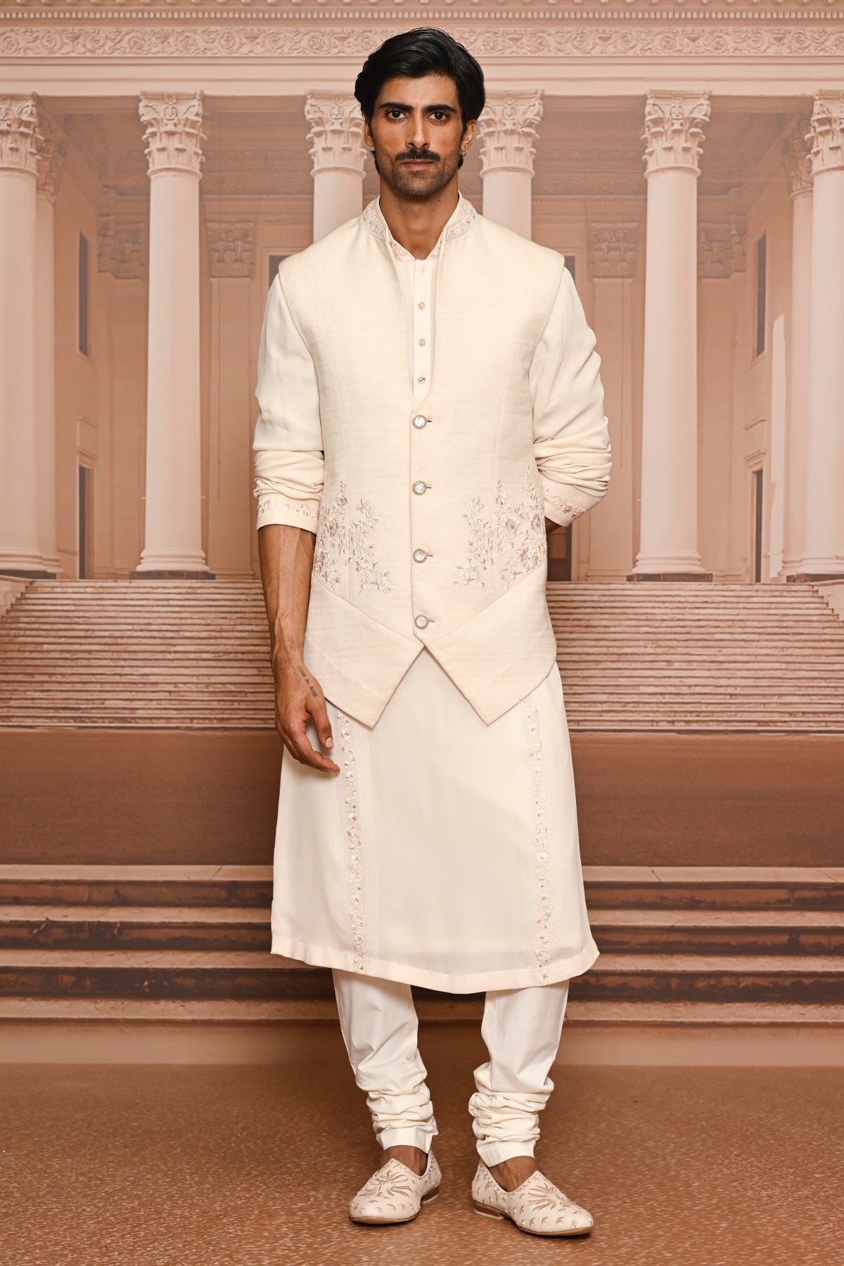 Ever Bloom Embroidered Waistcoat Set