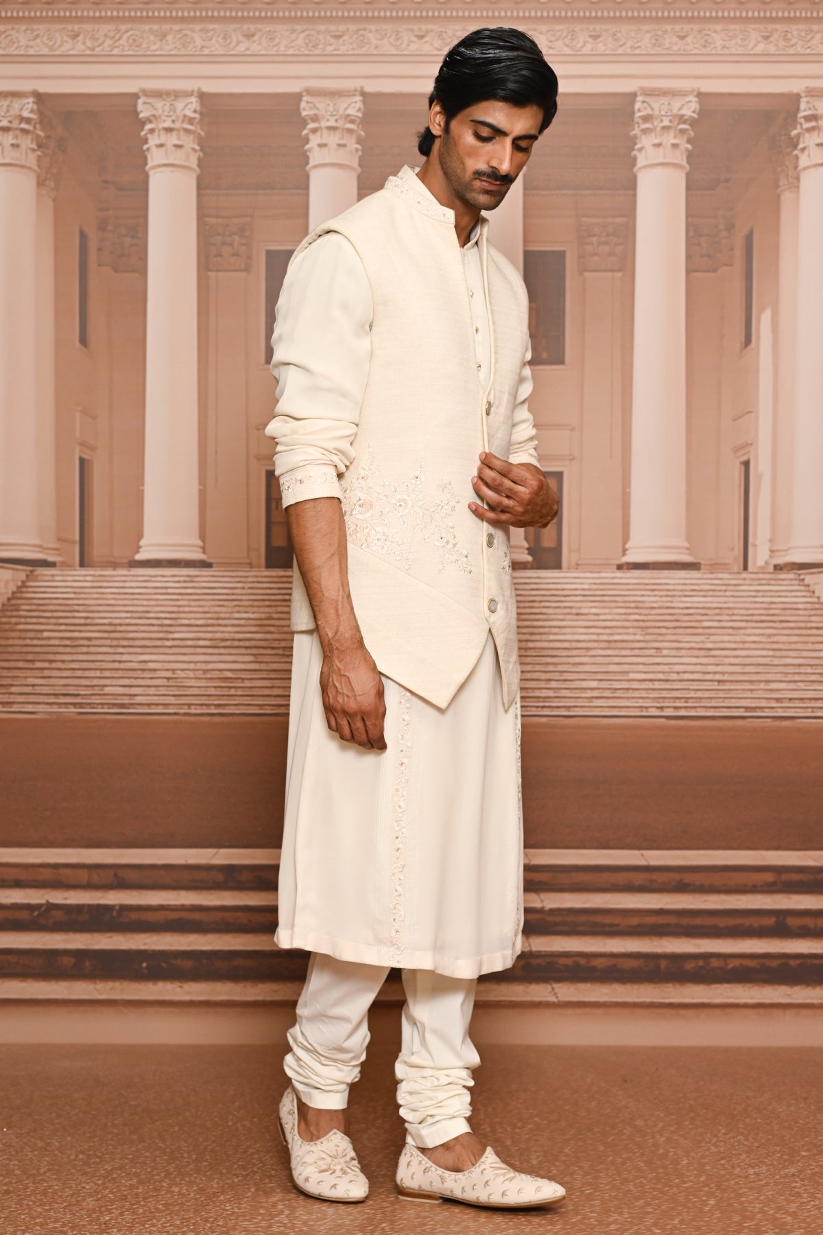 Ever Bloom Embroidered Waistcoat Set