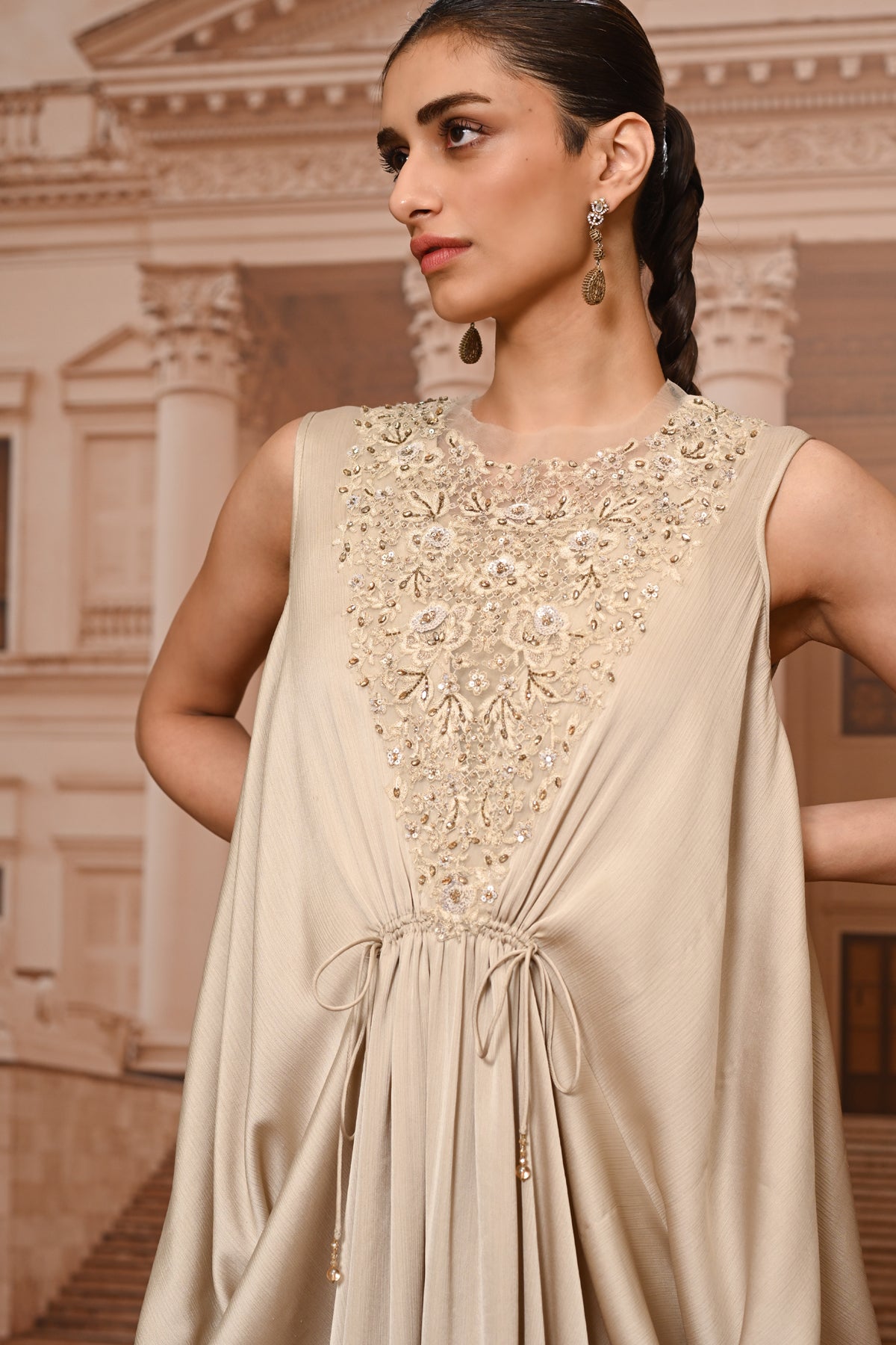 Ever Bloom Fluid Embroidered Dress