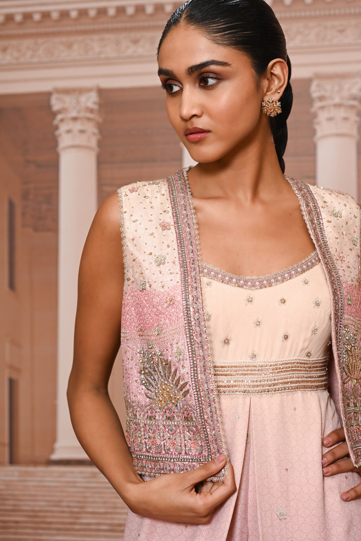 Ever Bloom Pichwai Jumpsuit & Gillet Set