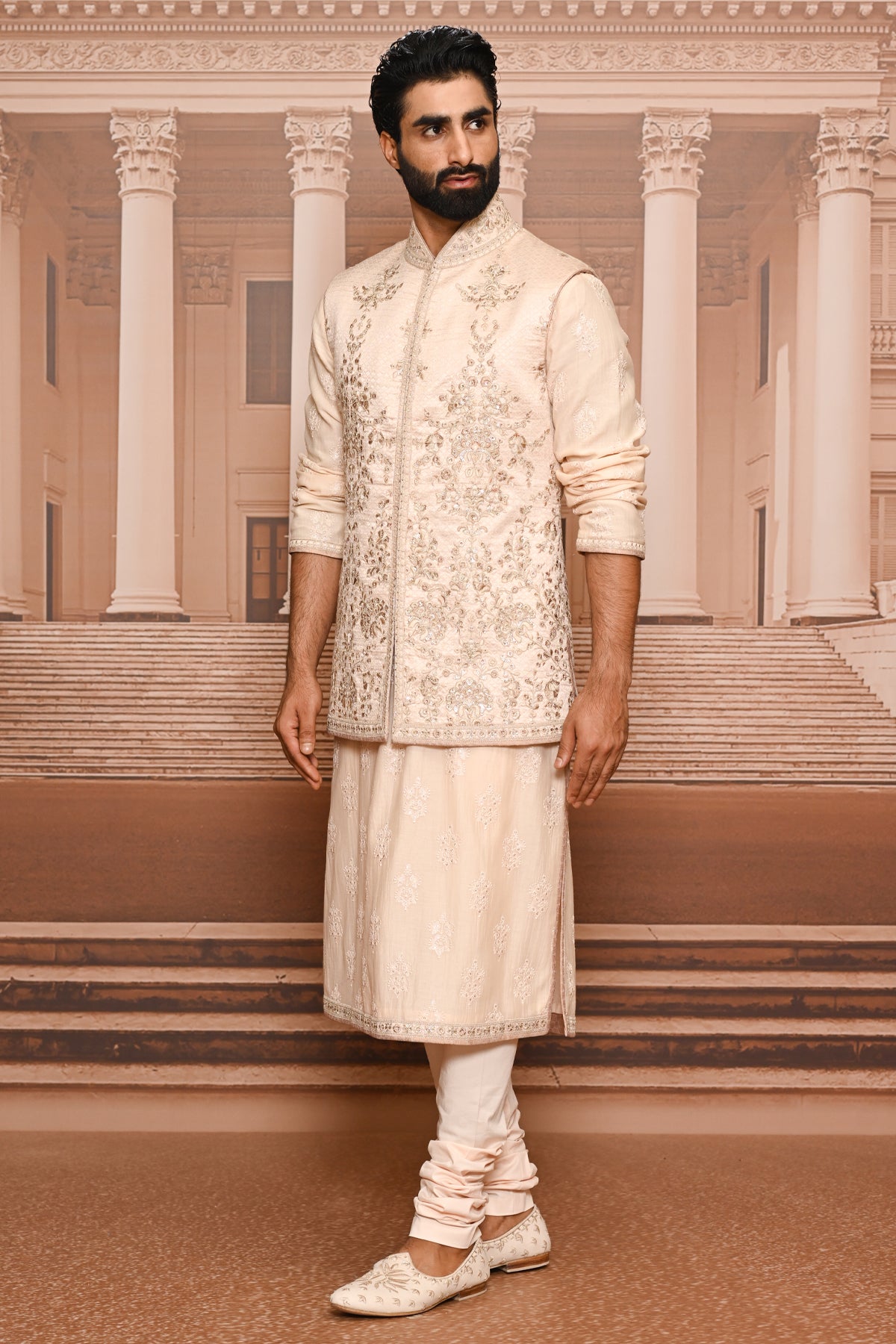 Ever Bloom Brocade Embroidered Waistcoat