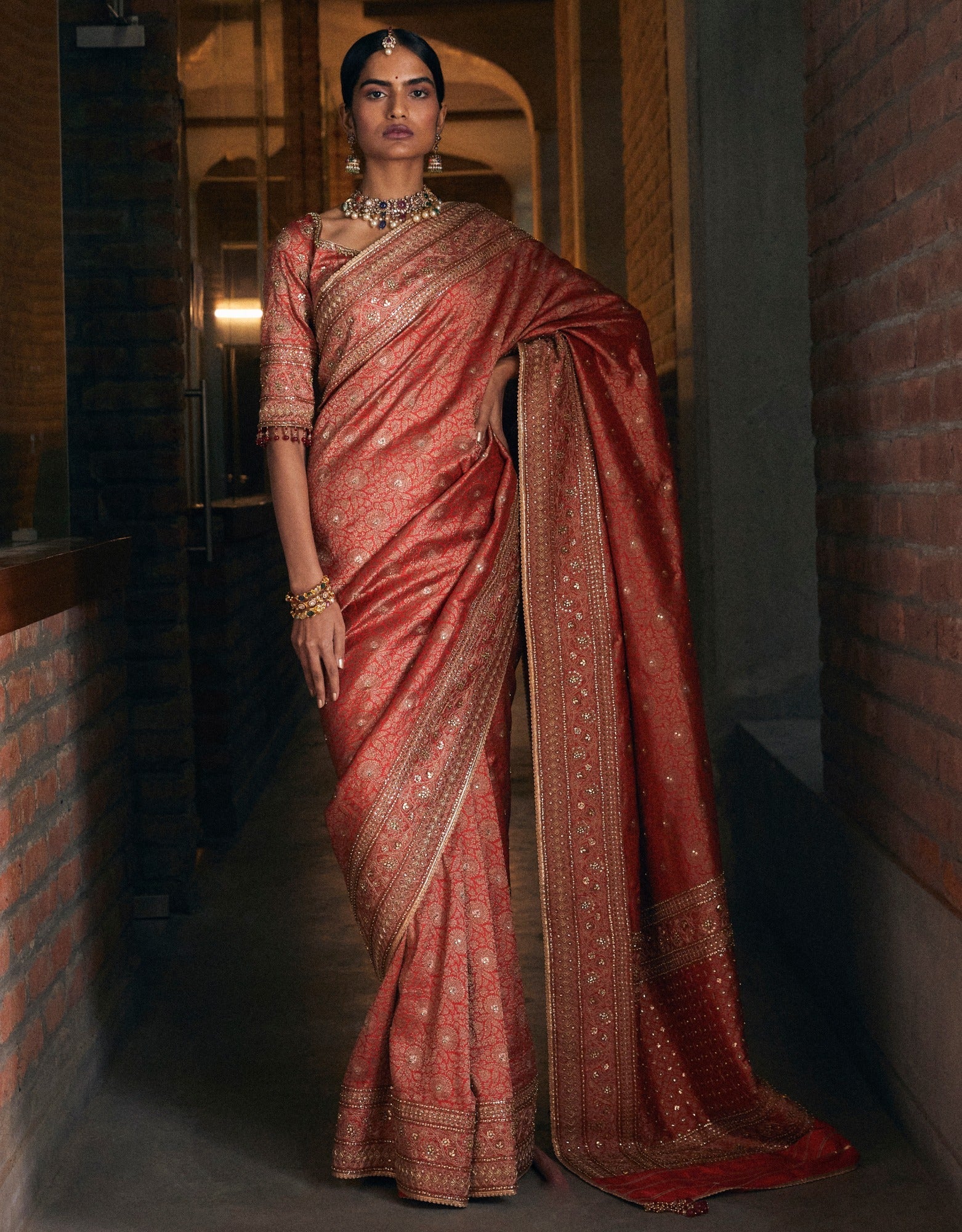 Meenakari Brocade Saree