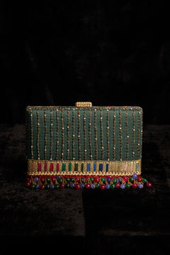 A hand embroidered bag