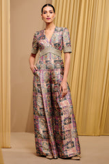 Signature brocade jumpsuit