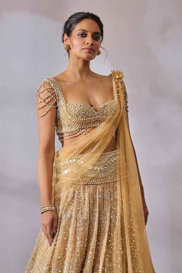 Blouse-Drape-Lehenga