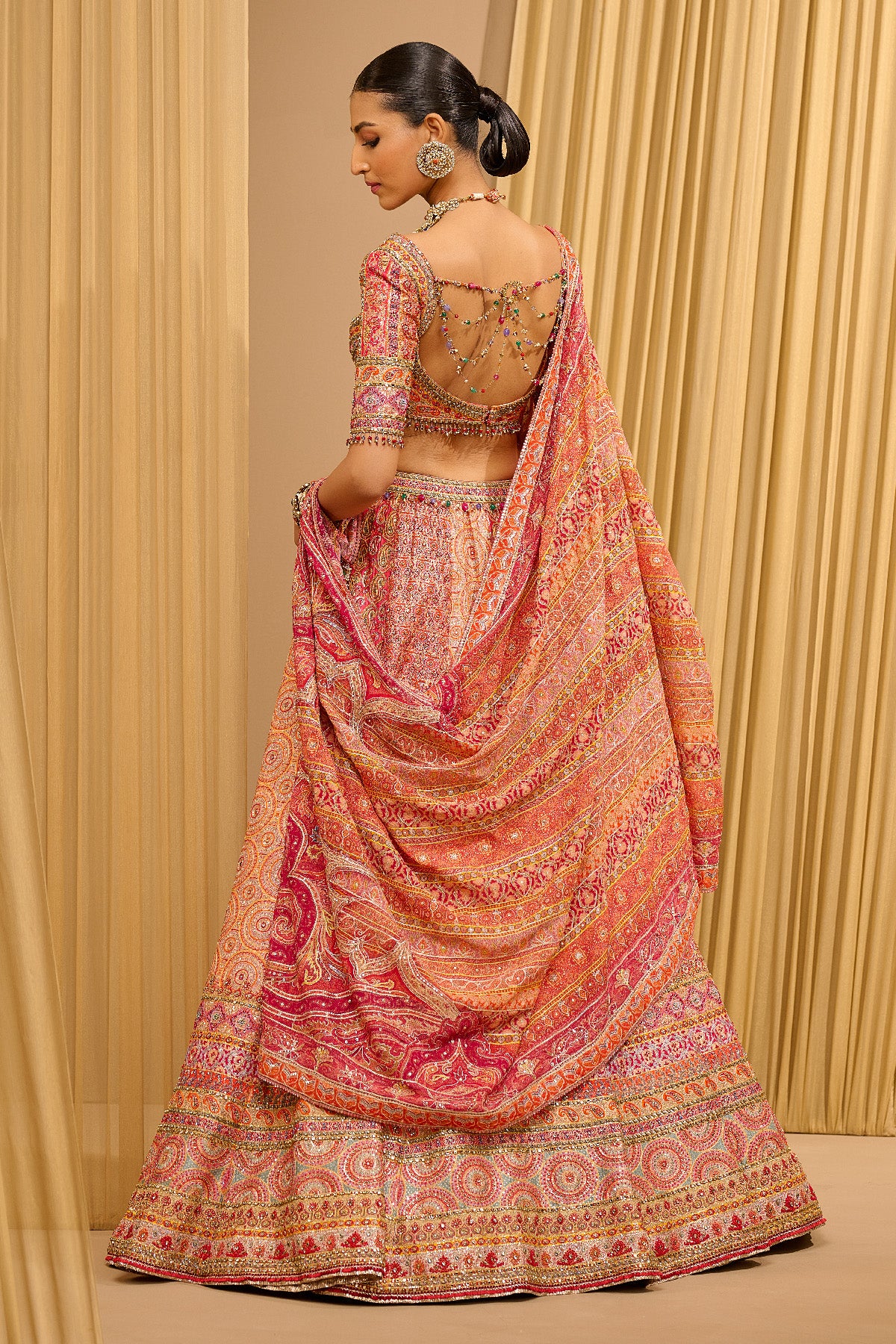 Signature Hand Embroidered Kashida Lehenga