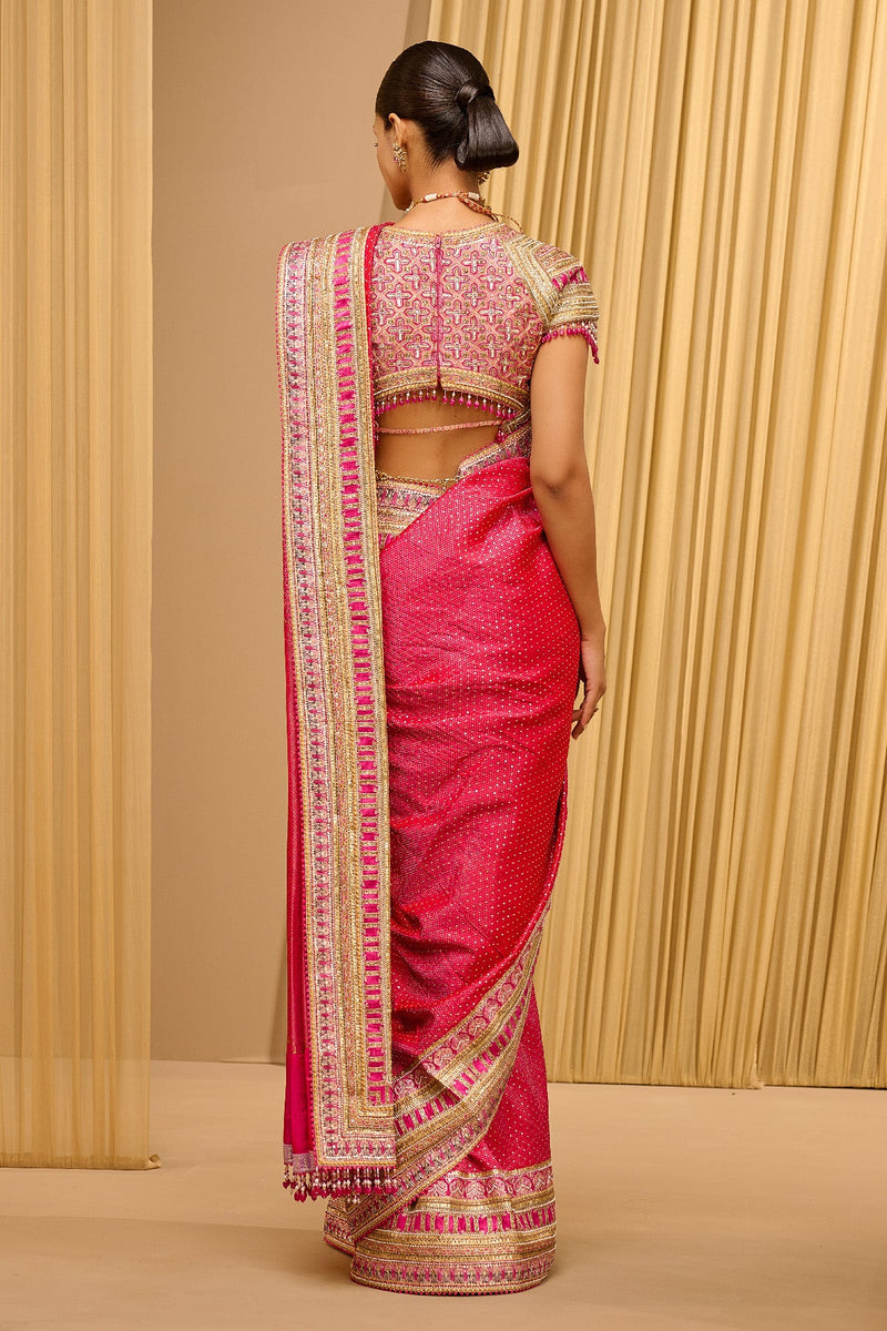 KANJIVARAM HAND-EMBROIDERED KASHIDA SAREE