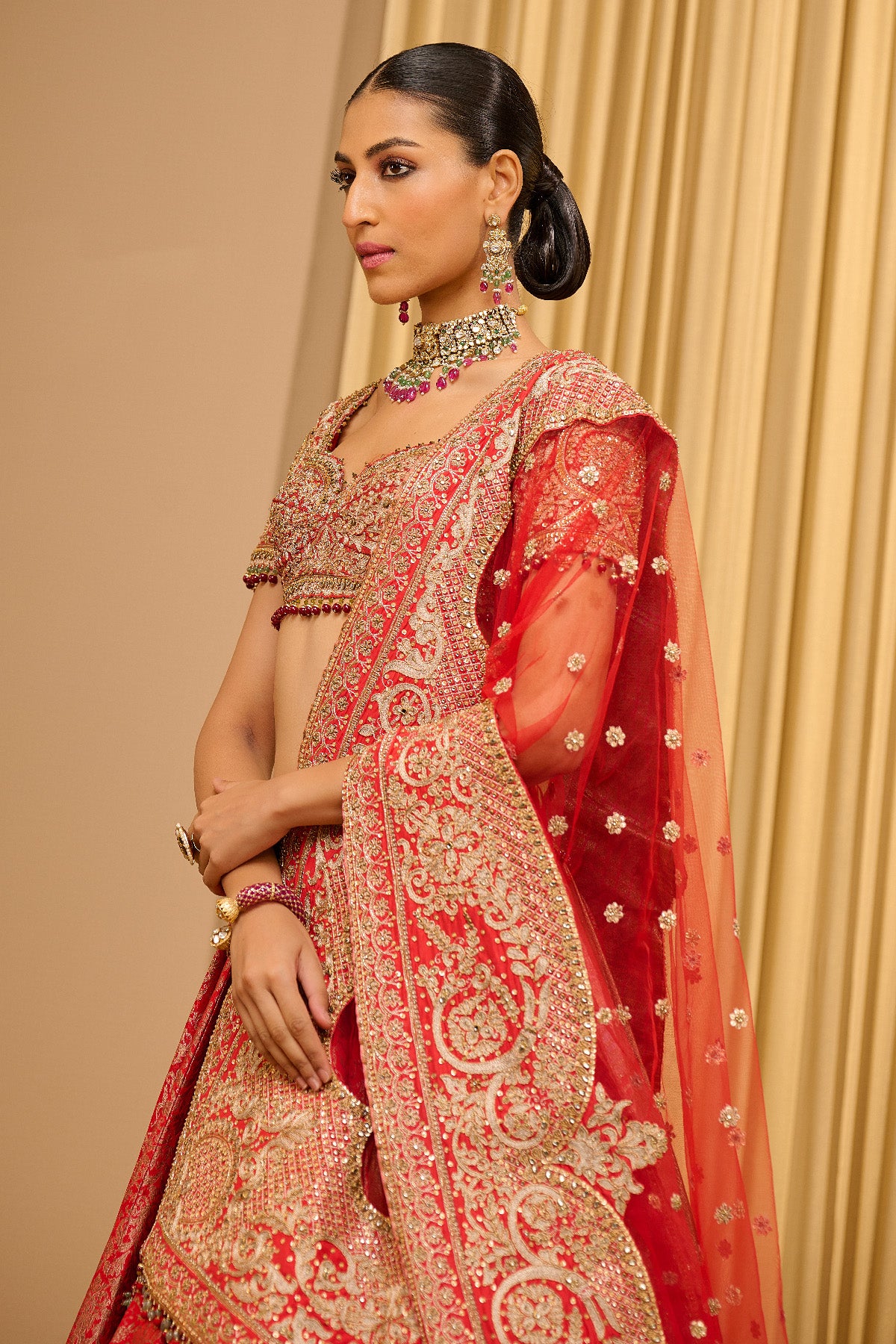 Brocade Embroidered Lehenga