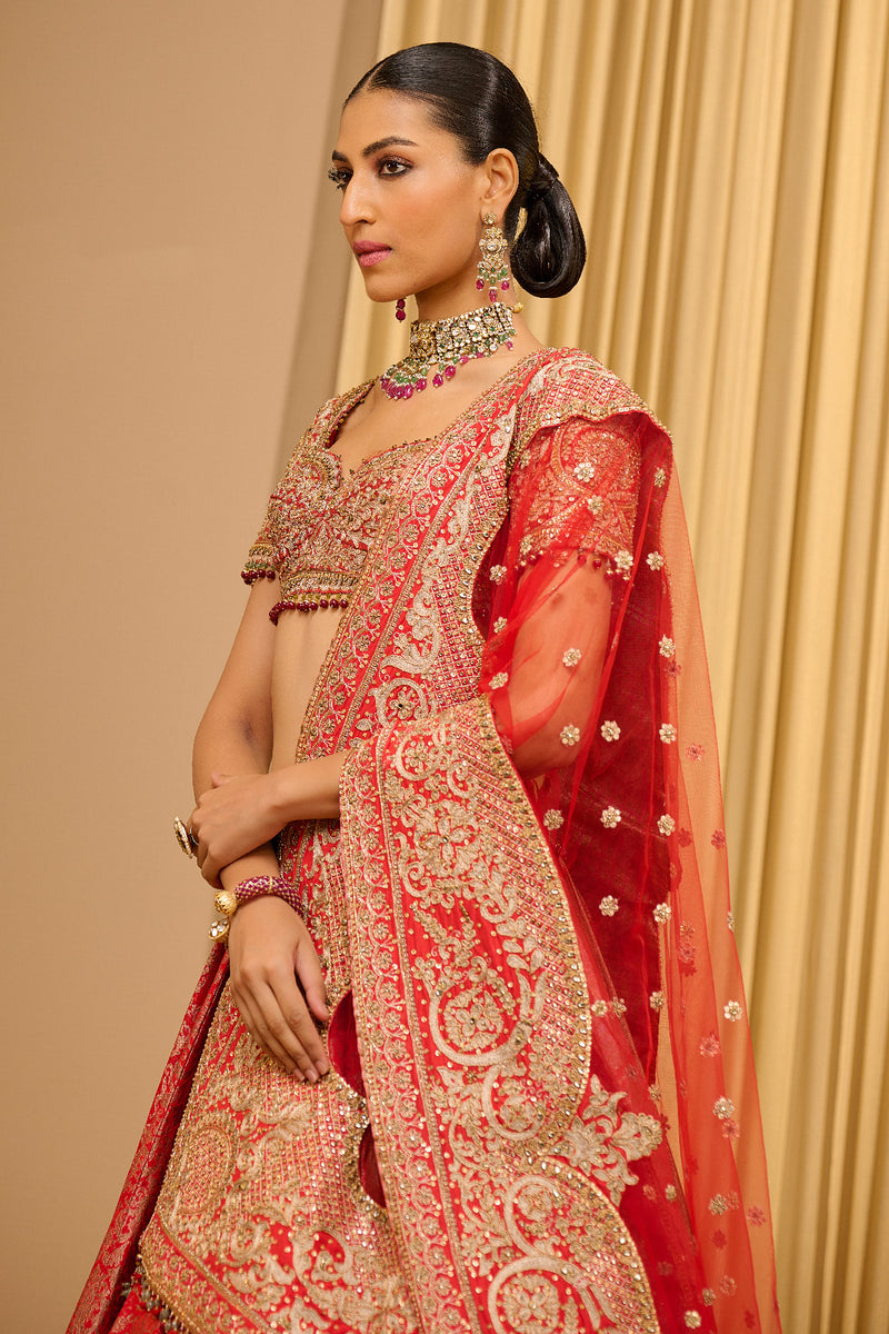 BROCADE EMBROIDERED LEHENGA