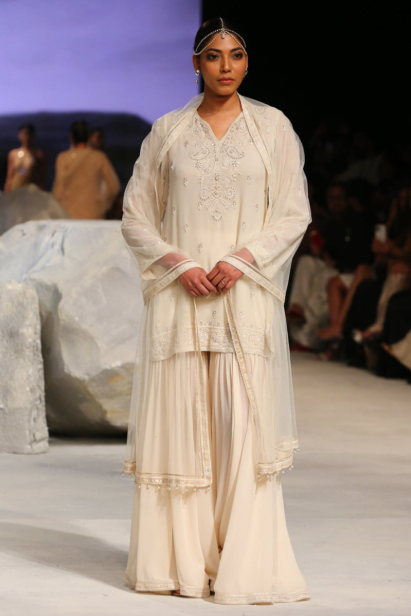 Kurti, Sharara, and Dupatta