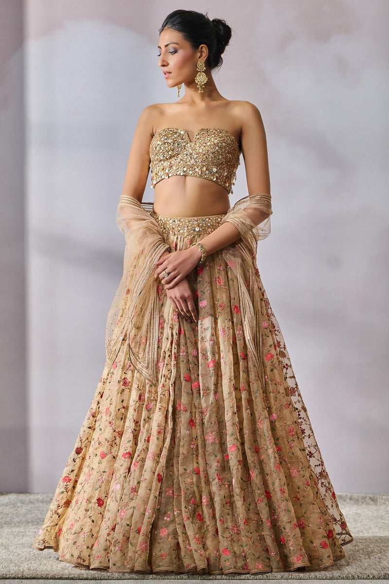 Blouse-Scarf-Lehenga