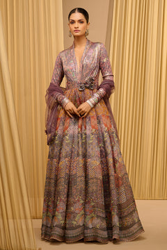 Foil Jersey Printed Anarkali