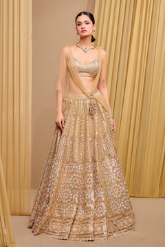 Sequin Architecture Motif Lehenga