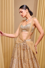 Sequin Architecture Motif Lehenga