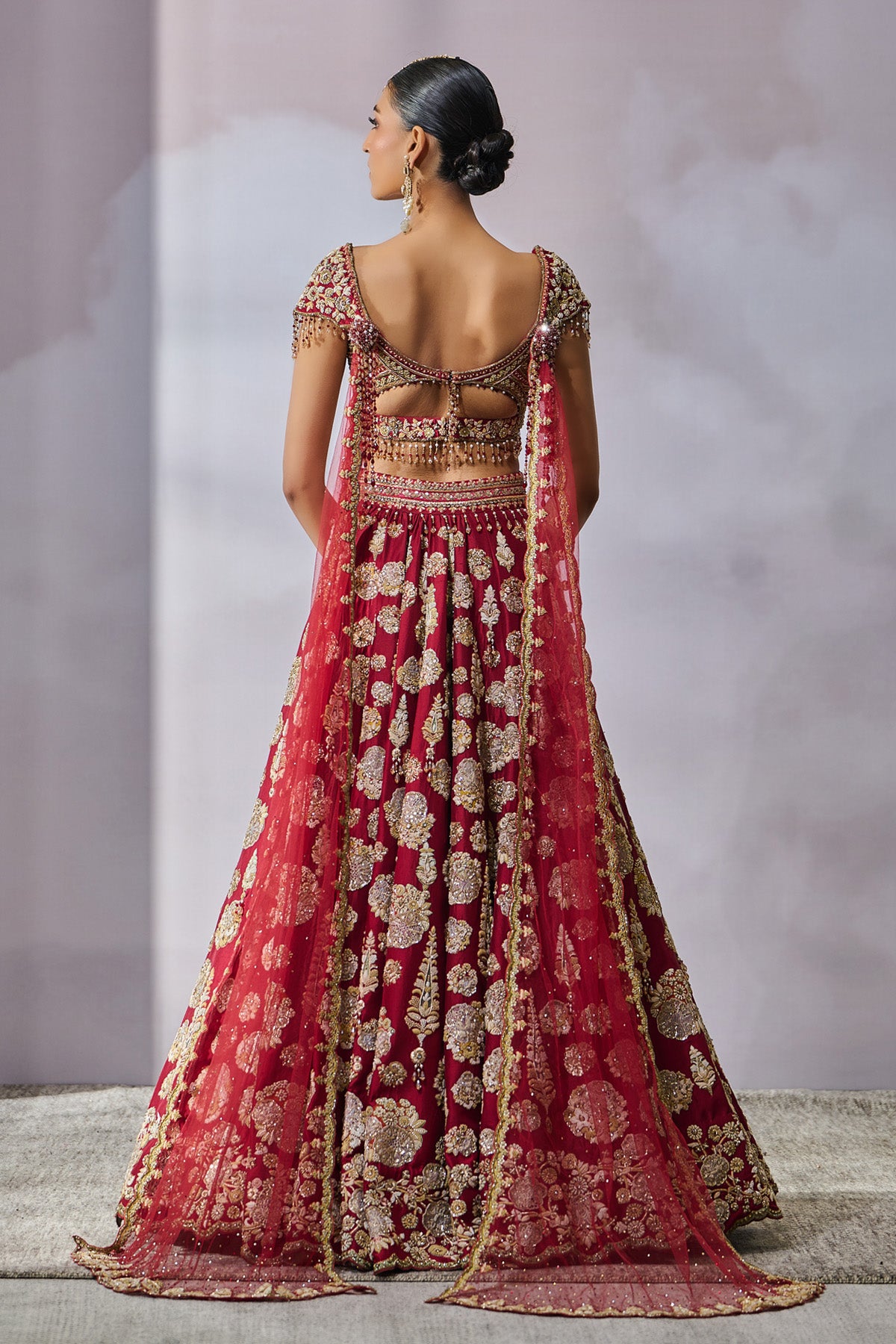 Blouse Lehenga Veil Wings