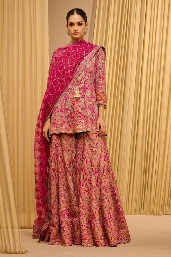 SIGNATURE HAND-EMBROIDERED KASHIDA SHARARA