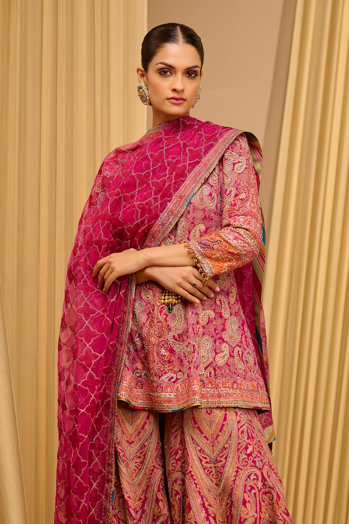 Signature Hand Embroidered Kashida Sharara