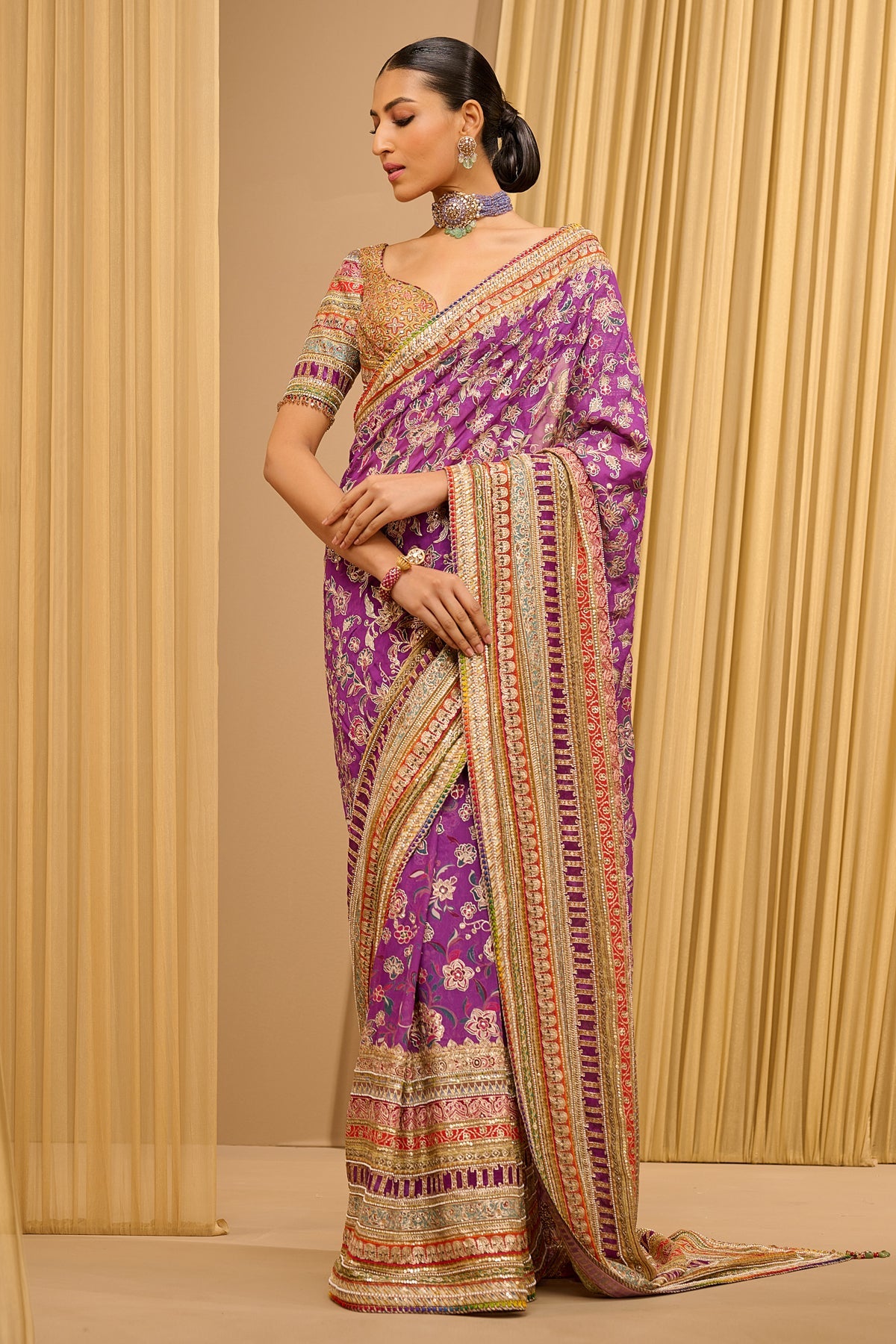 Signature Kashida Embroidered Saree