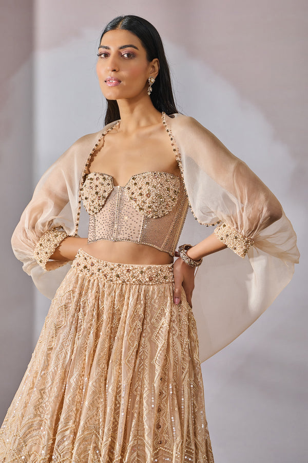 Bustier-Shirt-Lehenga