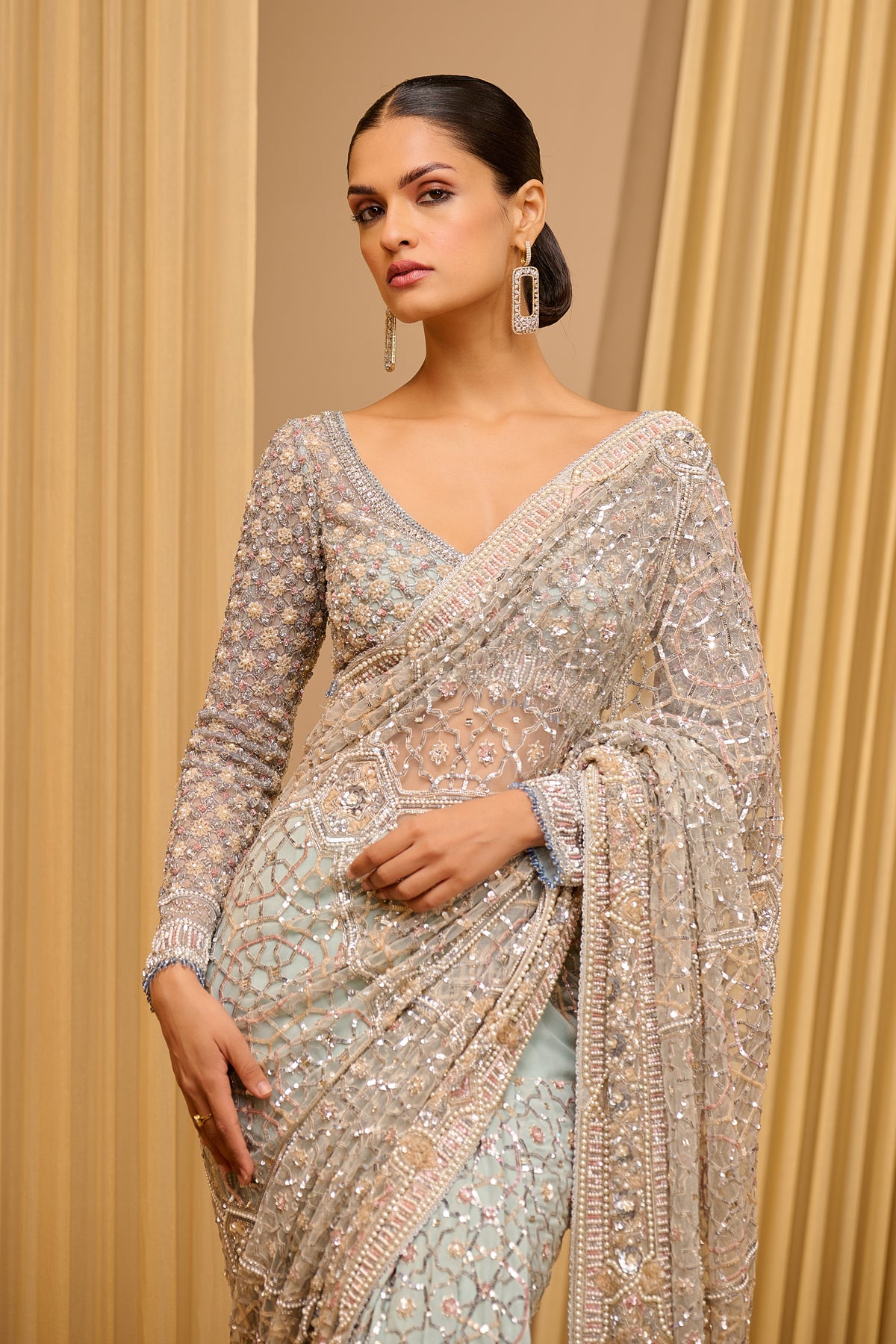 Mughal Jaal Classic Embroidered Saree