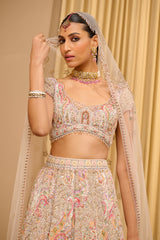 EMBROIDERED PAISLEY BRIDAL LEHENGA