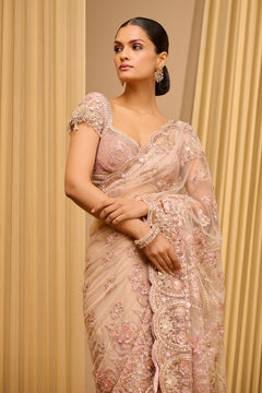 CLASSIC FLORAL EMBROIDERED SAREE