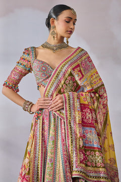 Blouse-Dupatta-Lehenga