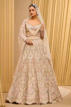 FLORAL HAND EMBROIDERED LEHENGA