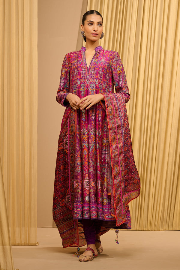 Printed Kalidar Kurta Set