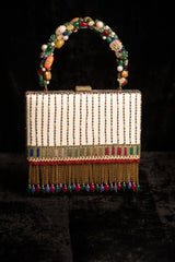 A hand embroidered bag