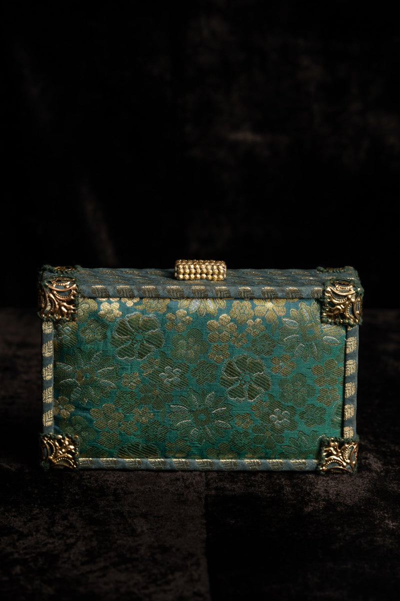 Our hand woven 'Phool Chadar' brocade case bag