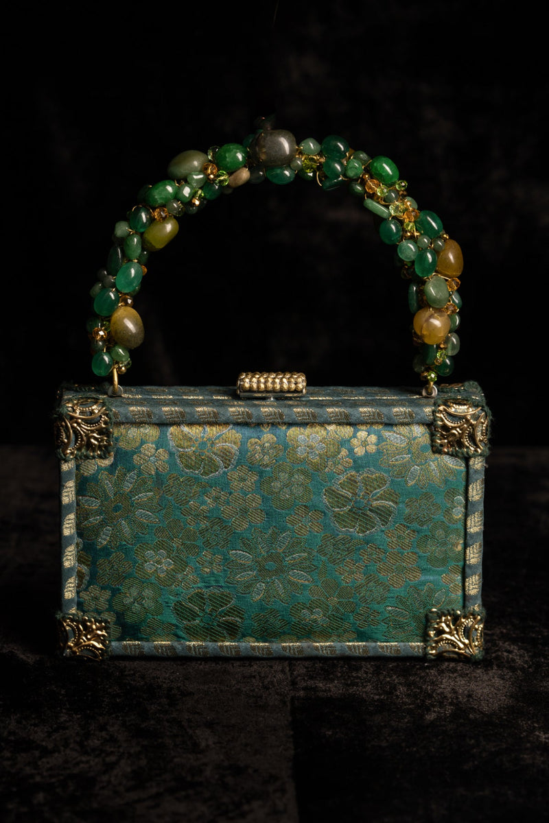 Our hand woven 'Phool Chadar' brocade case bag