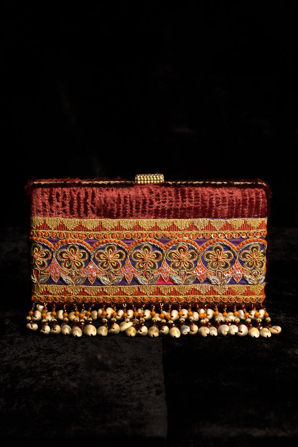 This Boho-chic clutch