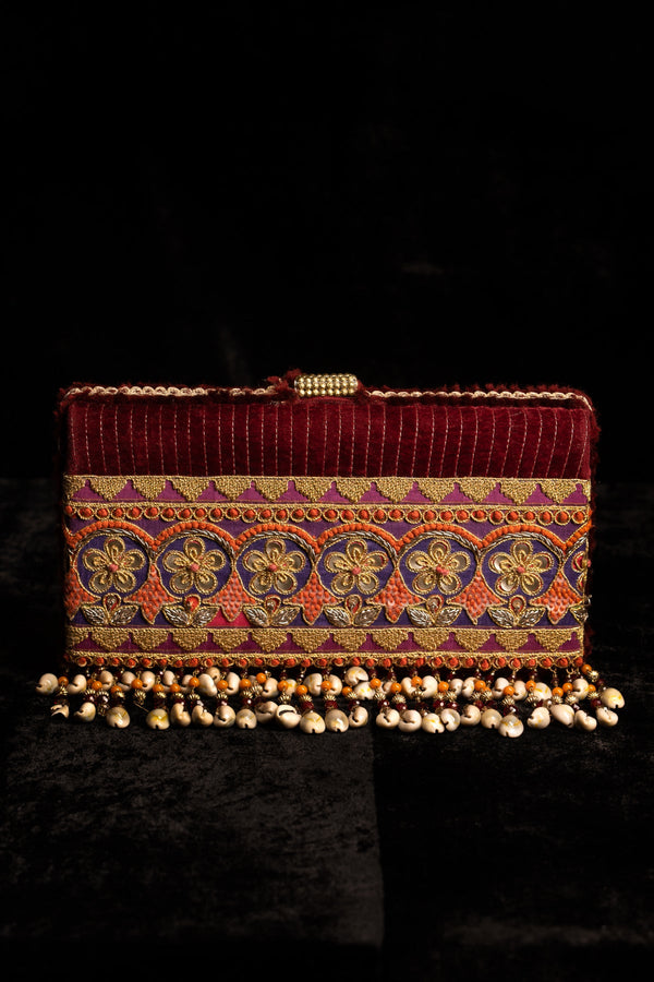 This Boho-chic clutch