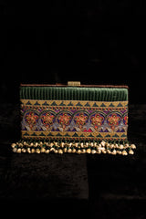 This Boho-chic clutch