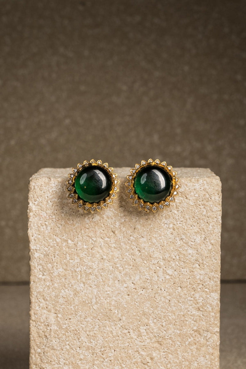 Cabochon Statement Stud