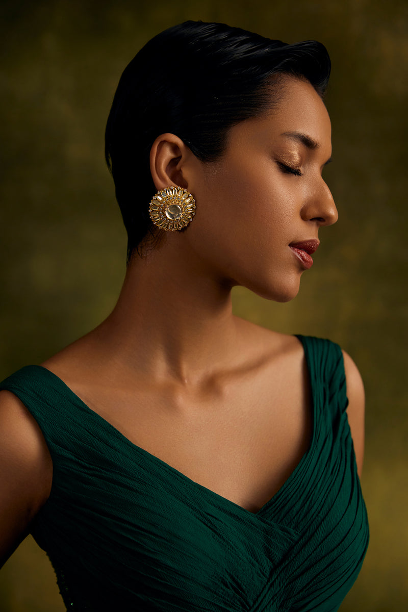 Buy Green Earrings for Women by Jewels Galaxy Online | Ajio.com