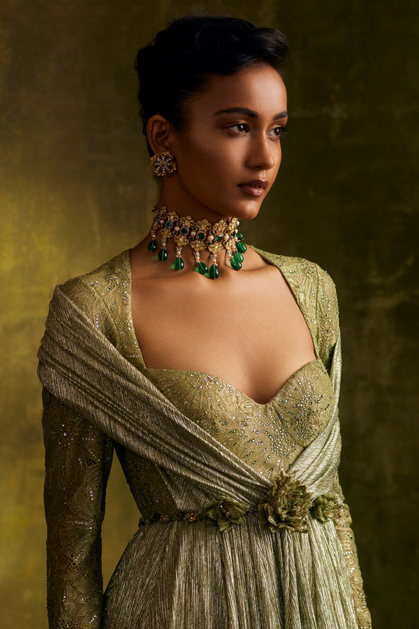 Emerald Jadau Necklace
