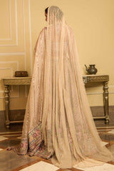 Embroidered lehenga, blouse. dupatta & veil