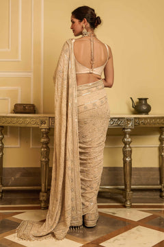 Chikan saree with blouse