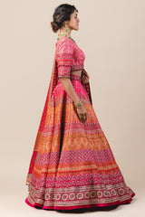 Panelled Lehenga With Zardozi Embroidery