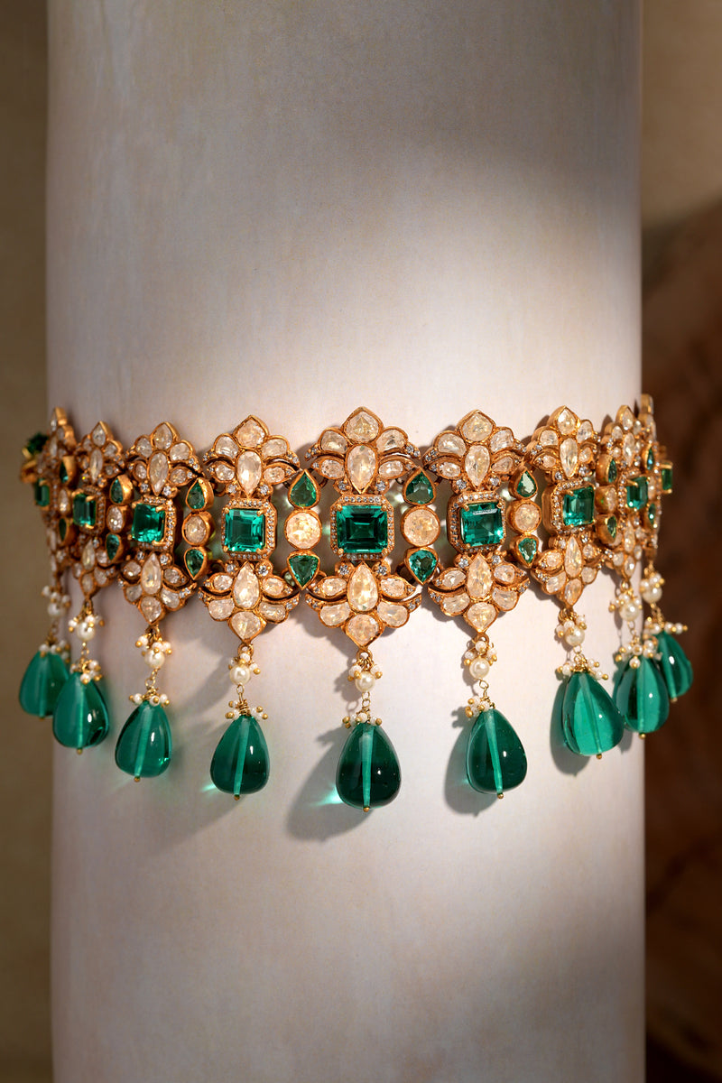 Lotus Emerald Necklace