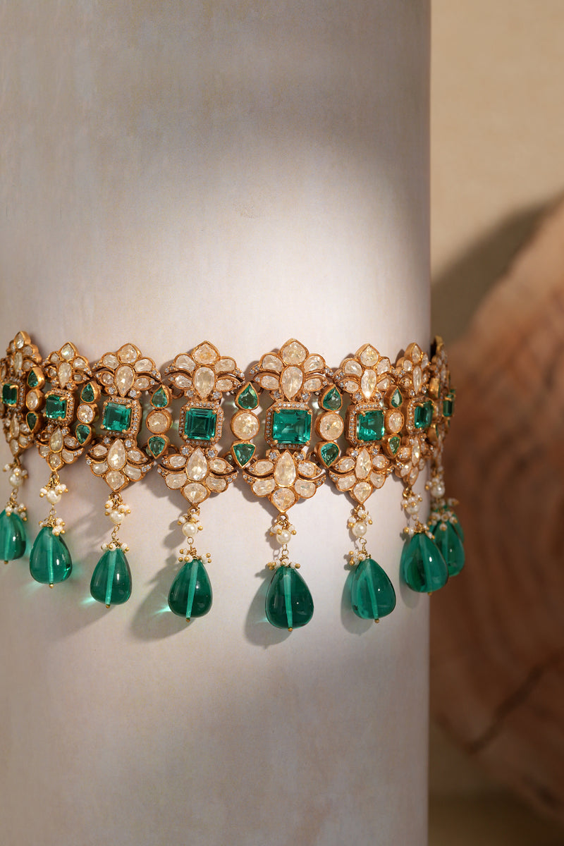 Lotus Emerald Necklace