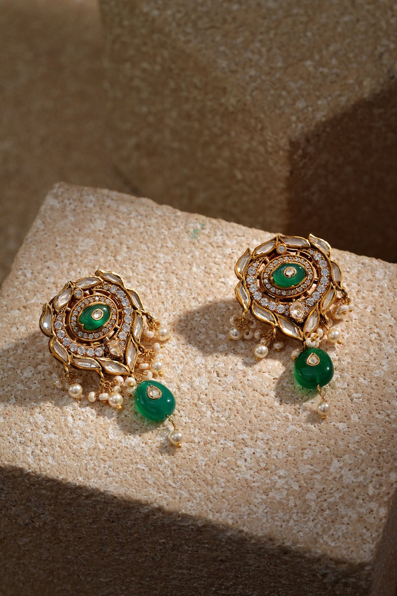 Emerald Crystal Earring