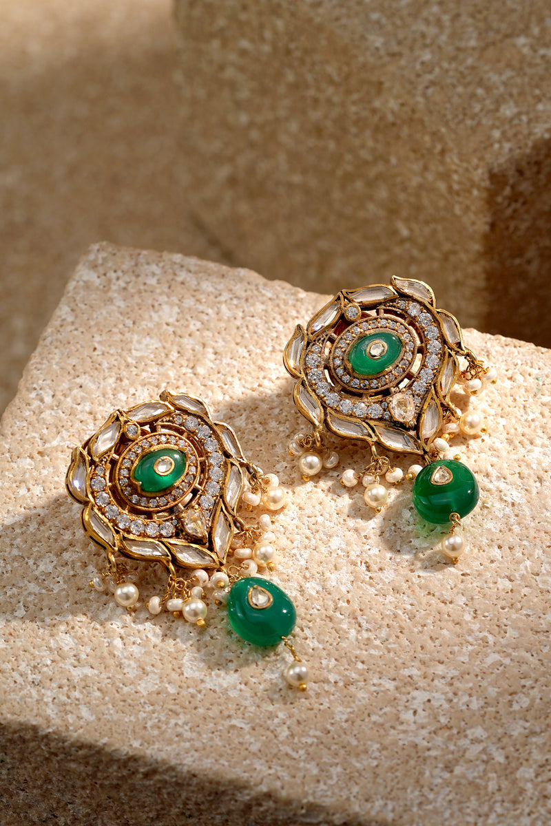 Emerald Crystal Earring