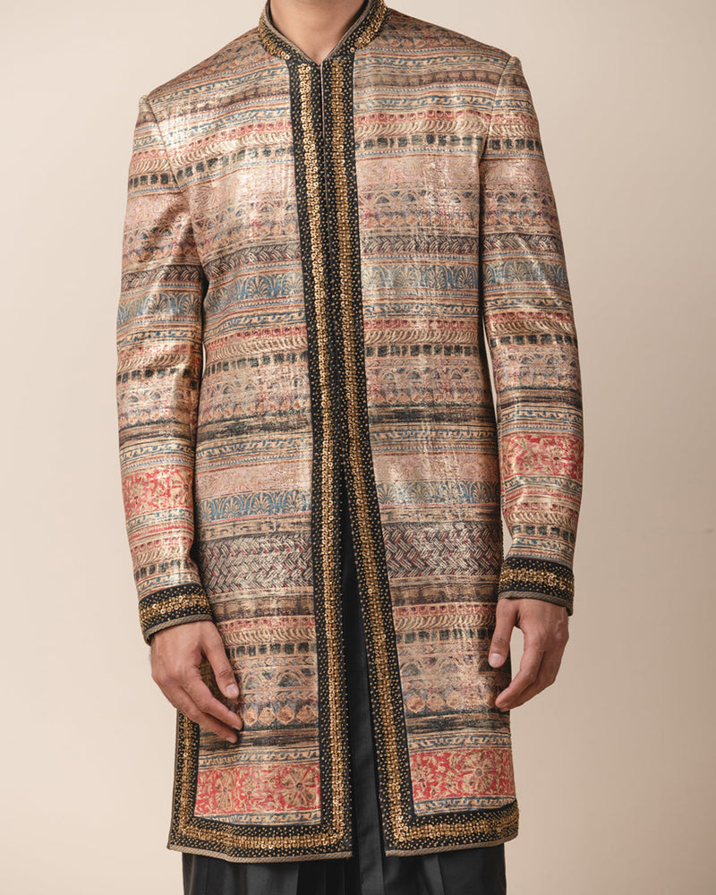 Printed Sherwani